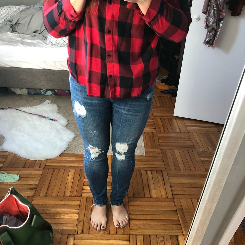 Zara Distressed Denim Jeans - Picture 7 of 8